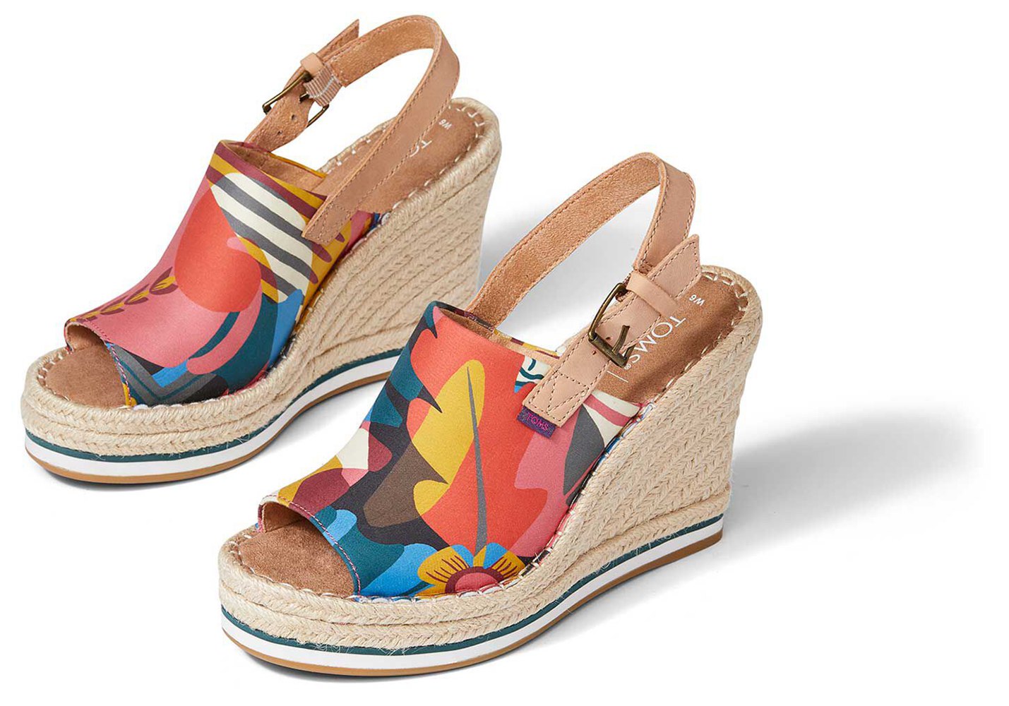 Toms Wedge Damskie Kolorowe - Monica Heel Curation Made With Liberty Fabric - 57LPUWYJK